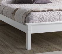 Boro Wooden low foot end bed frame in white