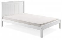 Boro Wooden low foot end bed frame in white