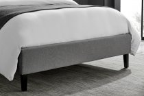 Ortase bedstead in grey fabric