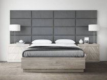 Multi panel headboard wall