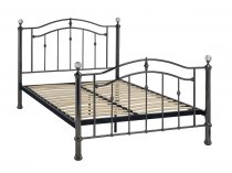 Porto Black Chrome and crystal metal bed