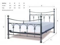 Rane Antique Nickel finish metal bed