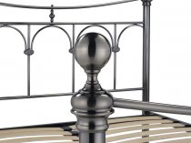 Rane Antique Nickel finish metal bed