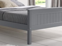 Boro Wooden high foot end bed frame in grey