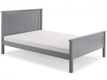 Boro Wooden high foot end bed frame in grey