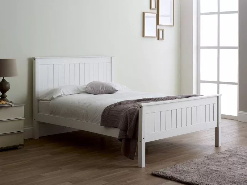 White clearance slatted bed