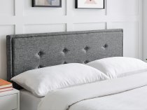 Machin storage bedstead in grey fabric